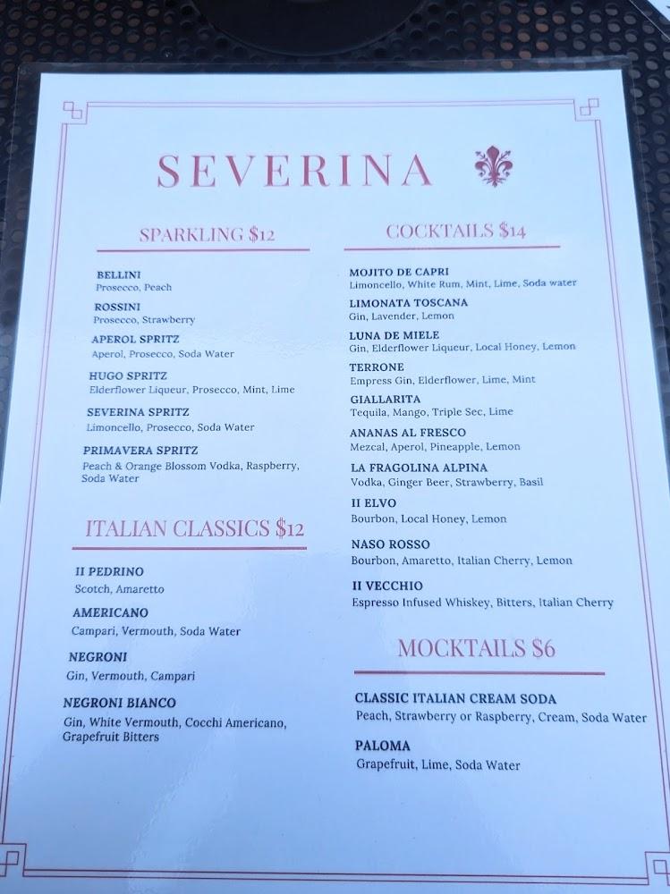 Severina Restaurant and Bar Menu image 3