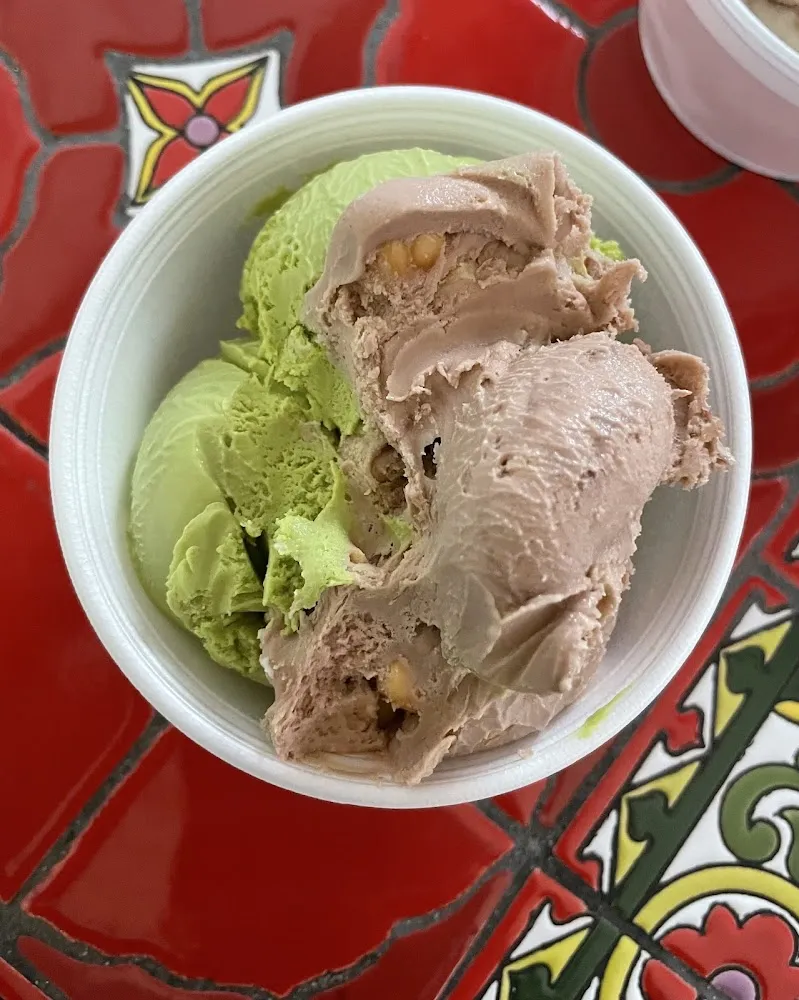 Pistachio and Hazelnut Gelato